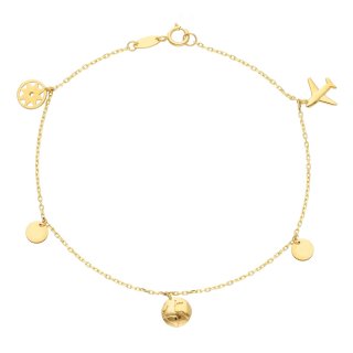 Songa Antonio - Bracciale Charms - Oro Giallo - 9Ct
