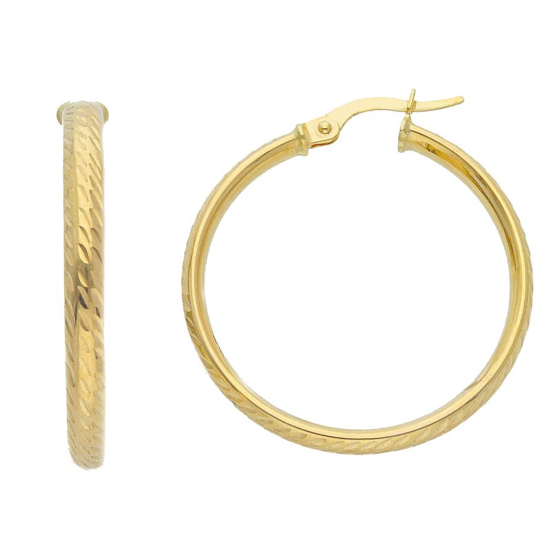 Songa Antonio - Orecchini Cerchio - Oro Giallo - 9 Ct