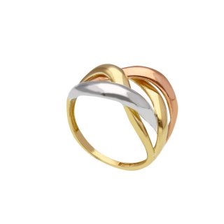 Songa Antonio - Anello Intreccio - Oro Tre Colori