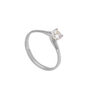 Songa Antonio - Anello Solitario - Oro Bianco