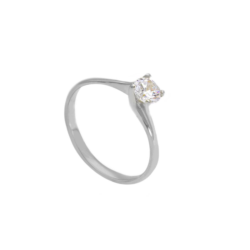 Songa Antonio - Anello Solitario - Oro Bianco