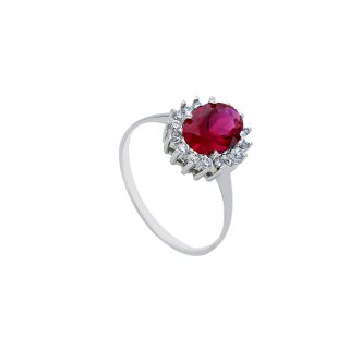 Songa Antonio - Anello Solitario - Oro Bianco - 9 Ct