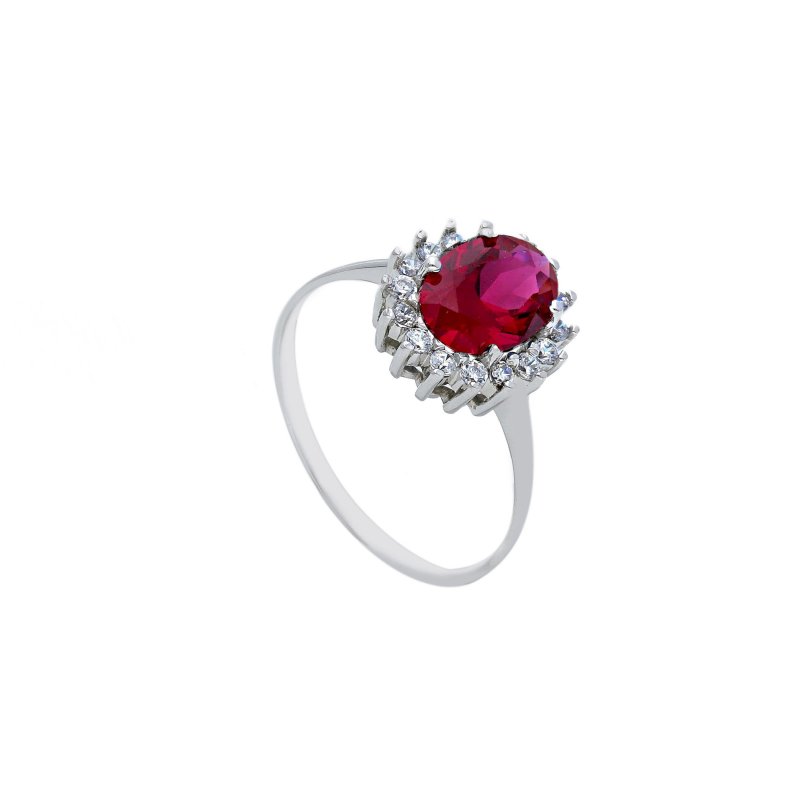 Songa Antonio - Anello Solitario - Oro Bianco - 9 Ct