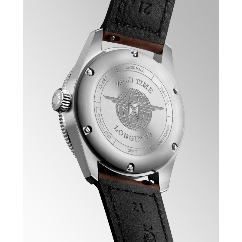 Longines - Spirit Zulu Time - Cinturino In Pelle - Automatico