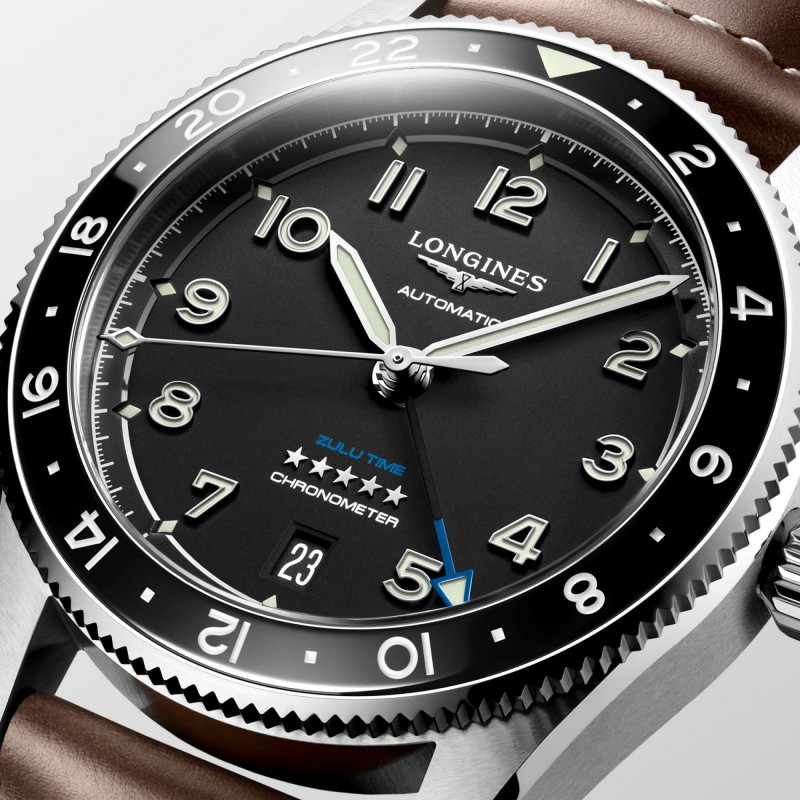 Longines - Spirit Zulu Time - Cinturino In Pelle - Automatico