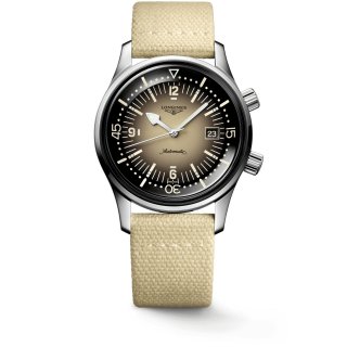 Longines - Legend Diver - Cinturino Sintetico - Beige