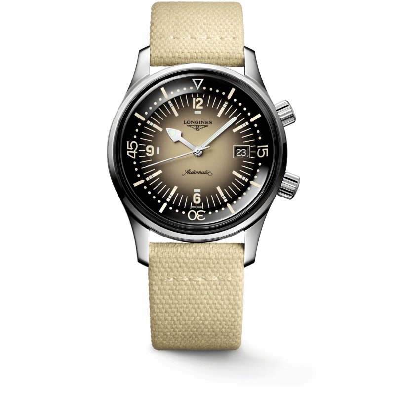 Longines - Legend Diver - Cinturino Sintetico - Beige