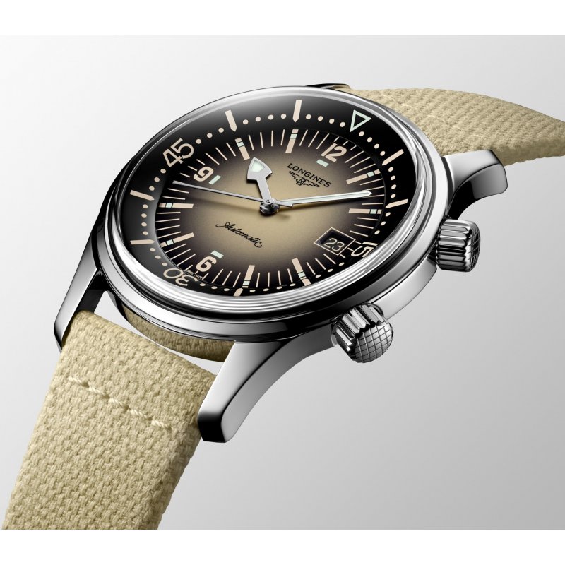 Longines - Legend Diver - Cinturino Sintetico - Beige