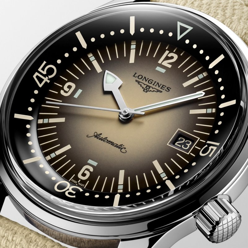 Longines - Legend Diver - Cinturino Sintetico - Beige