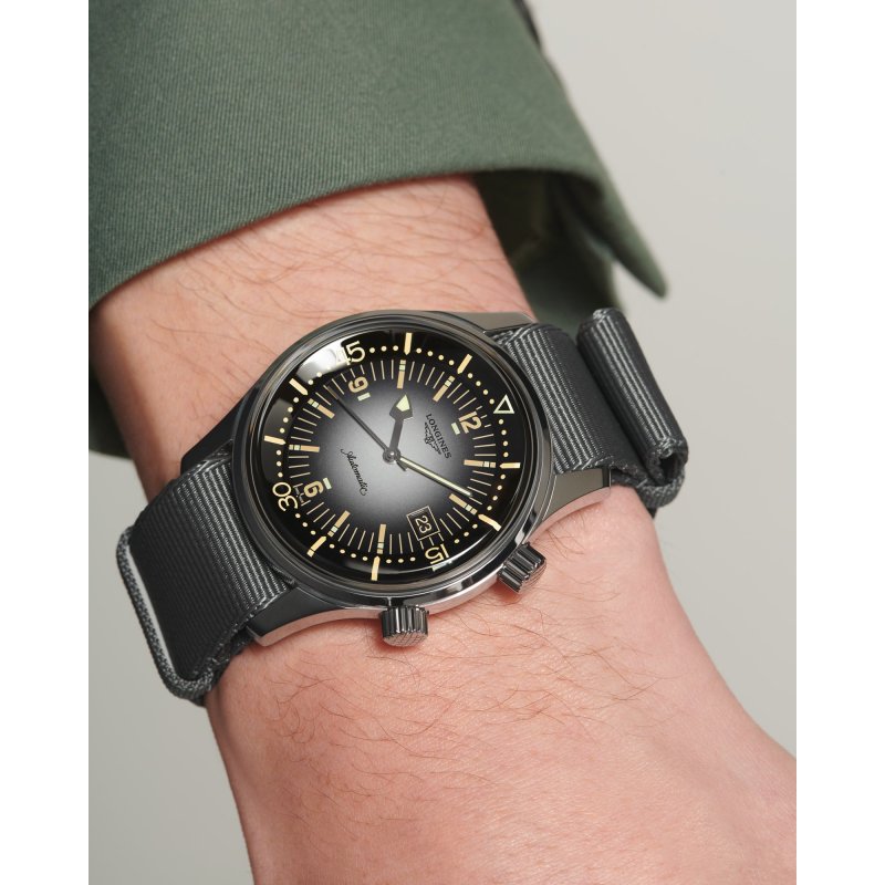 Longines - Legend Diver - Cinturino Sintetico - Grigio