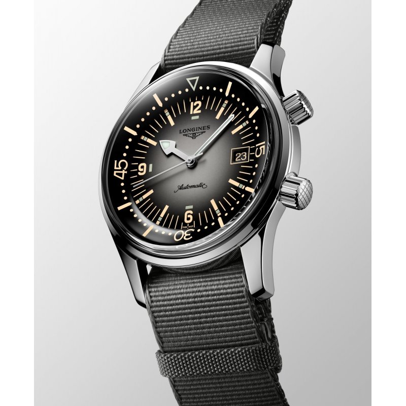 Longines - Legend Diver - Cinturino Sintetico - Grigio