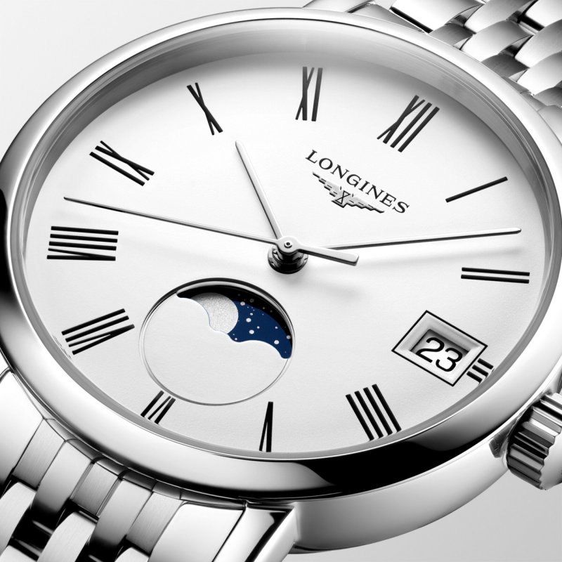 Longines - Elegant Moonphase - Acciaio - Orologio