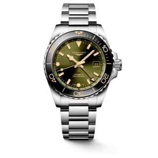 Longines - Hydroconquest Gmt - Acciaio - Verde