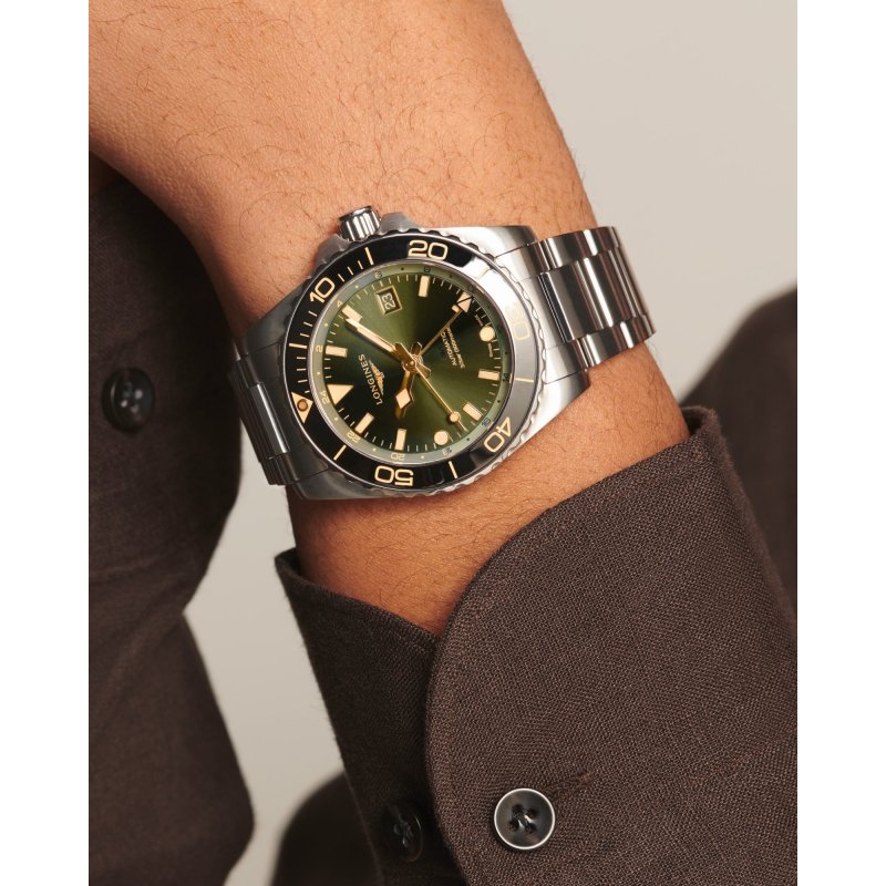 Longines - Hydroconquest Gmt - Acciaio - Verde
