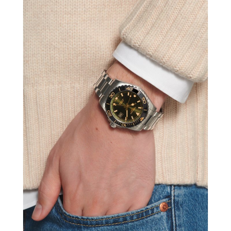 Longines - Hydroconquest Gmt - Acciaio - Verde
