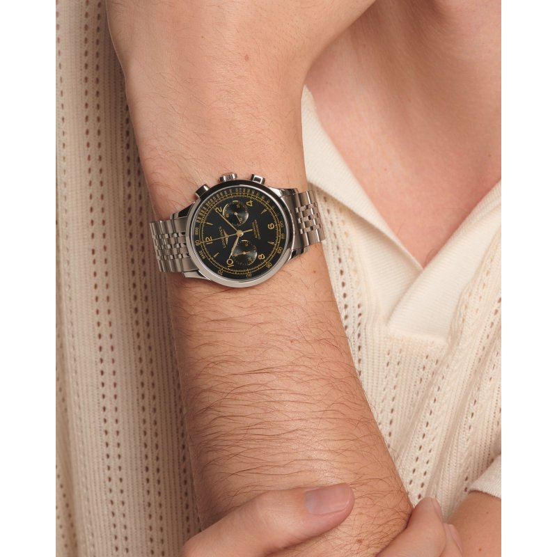 Longines - Record Chronograph - Acciaio - Nero