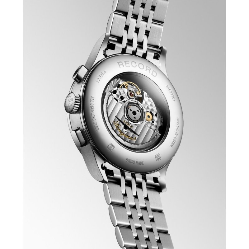 Longines - Record Chronograph - Acciaio - Nero