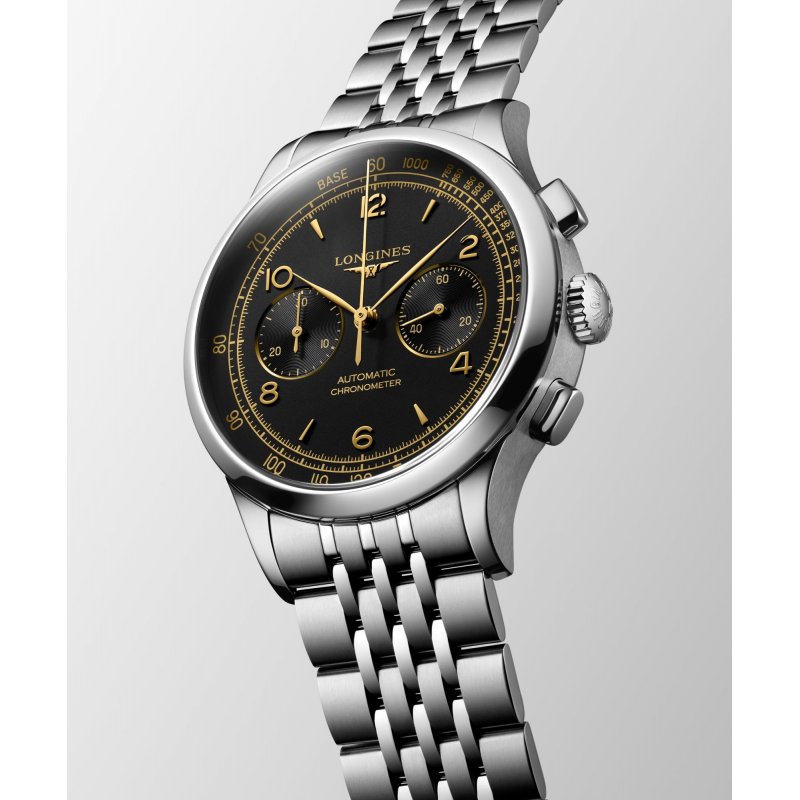 Longines - Record Chronograph - Acciaio - Nero