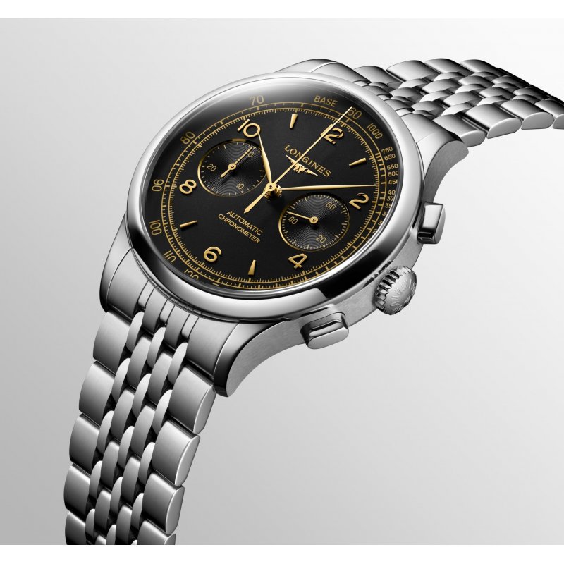 Longines - Record Chronograph - Acciaio - Nero