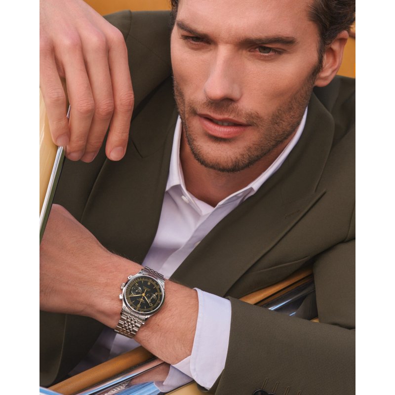 Longines - Record Chronograph - Acciaio - Nero