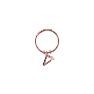 Rue Des Mille - Anello Lettera E - Argento 925 - Oro Rosa