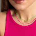 Rue Des Mille - Girocollo Lettera - Oro18Kt - Verde Fluo
