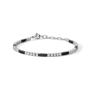Bracciale Acciaio Con Ematite Bicolore
