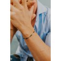 Bracciale Acciaio Con Ematite Bicolore