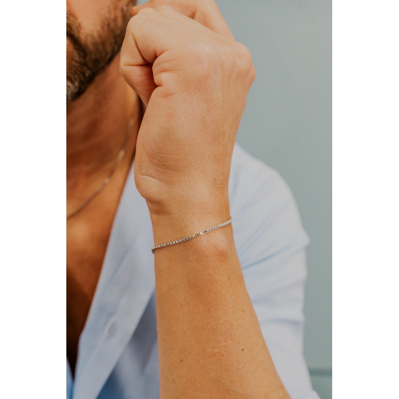 Bracciale In Argento E Diamante Bianco
