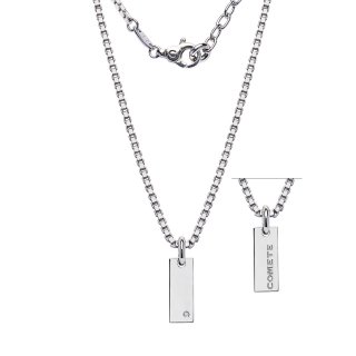 Girocollo In Argento E Diamante Bianco
