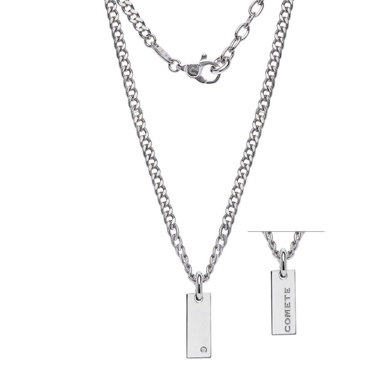 Girocollo Argento E Diamante Bianco