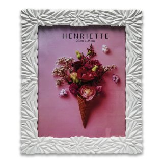 Henriette - Cornice Origami - Resina - Bianco