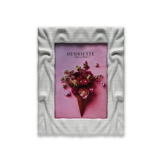 Henriette - Cornice Increspata - Bianco - Resina
