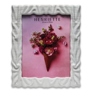 Henriette - Cornice Increspata - Resina - Bianco