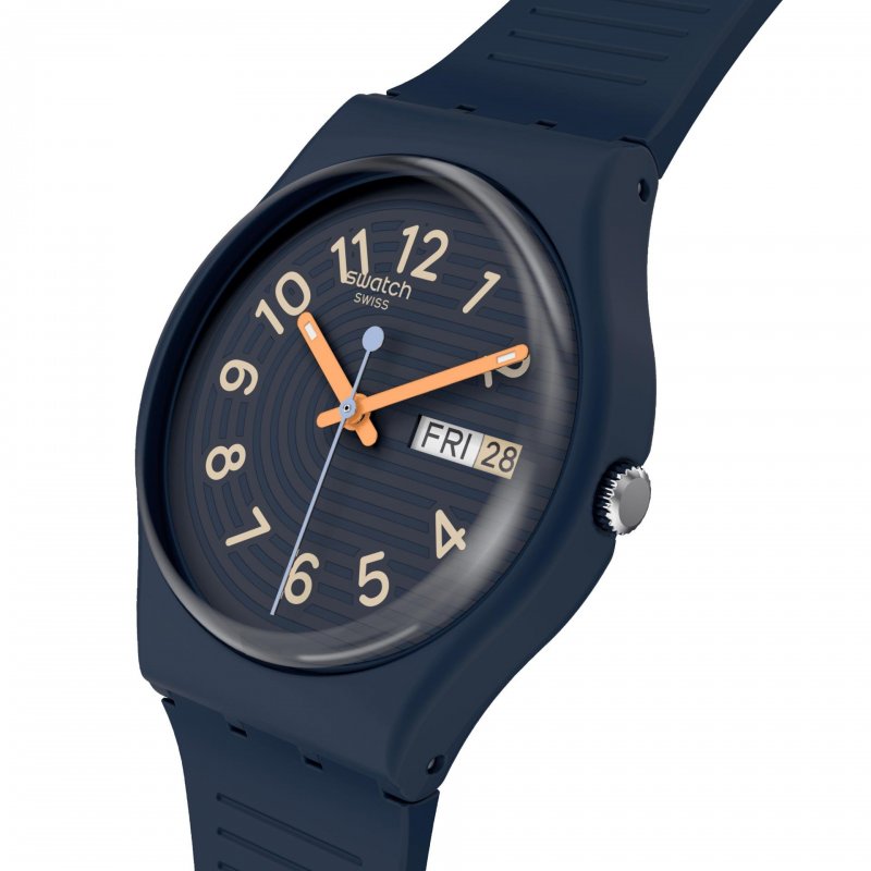 Swatch - Trendy Lines At Night - Blu Scuro - Silicone