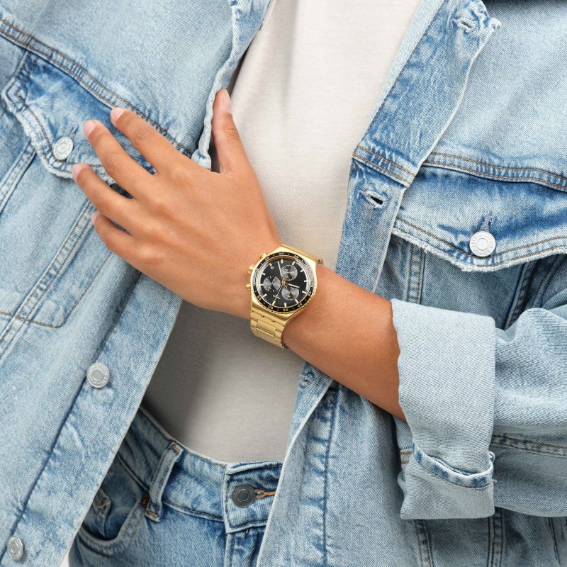 Swatch - In The Black - Cronografo - Acciaio Inox