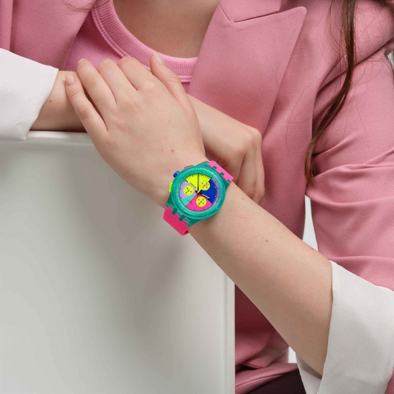 Swatch - Neon Flash Arrow - Cronografo - Neon