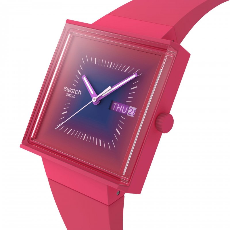 Swatch - Squarely Berry - Rosa - Bioceramic