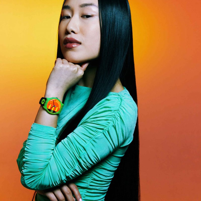 Swatch - Neon Rider - Quadrante Multicolore - Retrò