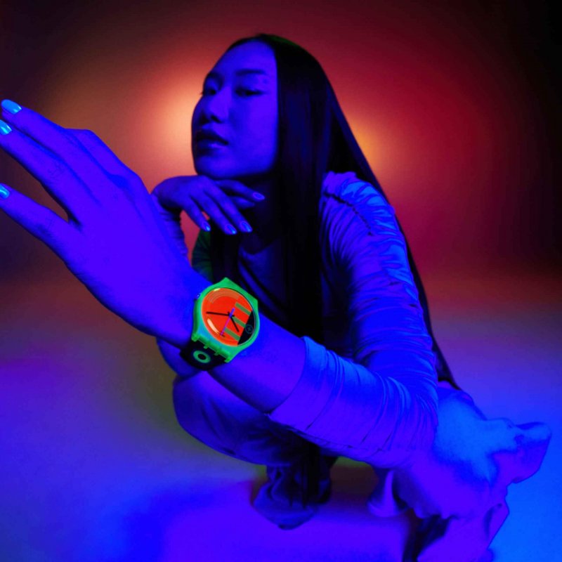 Swatch - Neon Rider - Quadrante Multicolore - Retrò
