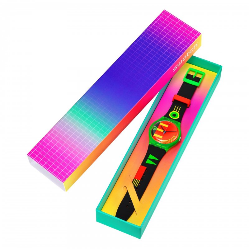 Swatch - Neon Rider - Quadrante Multicolore - Retrò