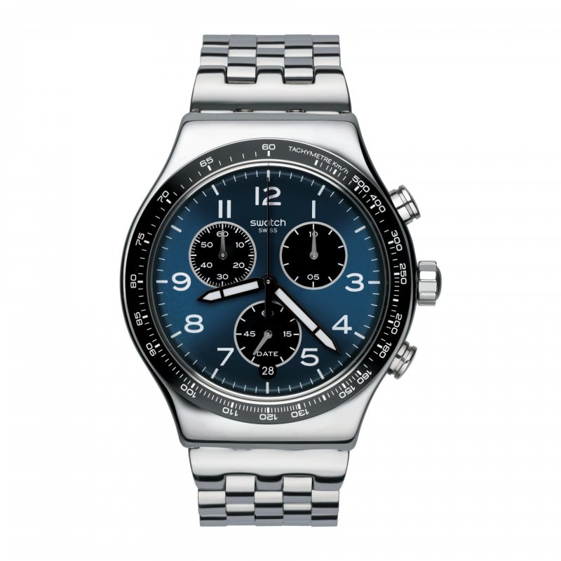 Swatch - Boxengasse Modell - Quadrante Blu - Acciaio