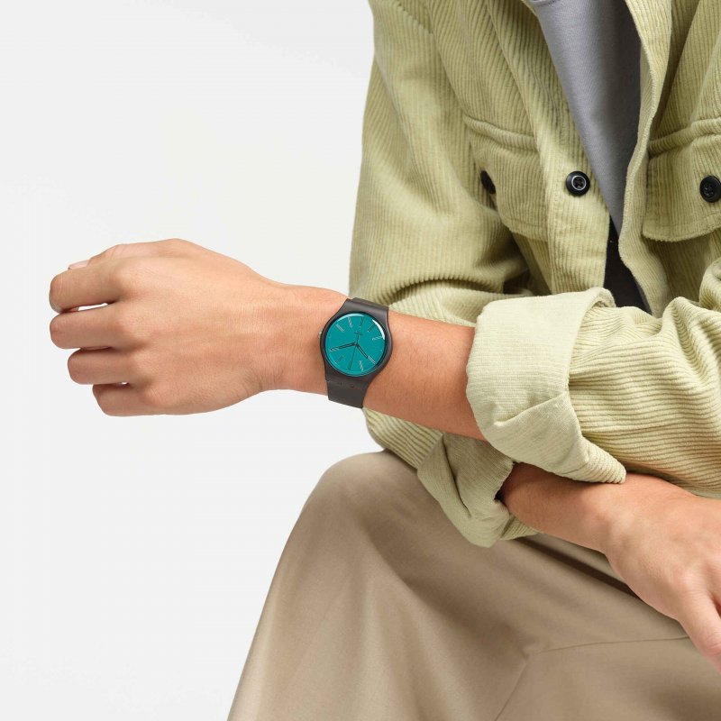 Swatch - Dark Duality - Quadrante Blu - Marrone