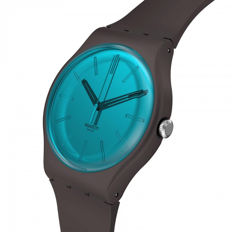 Swatch - Dark Duality - Quadrante Blu - Marrone