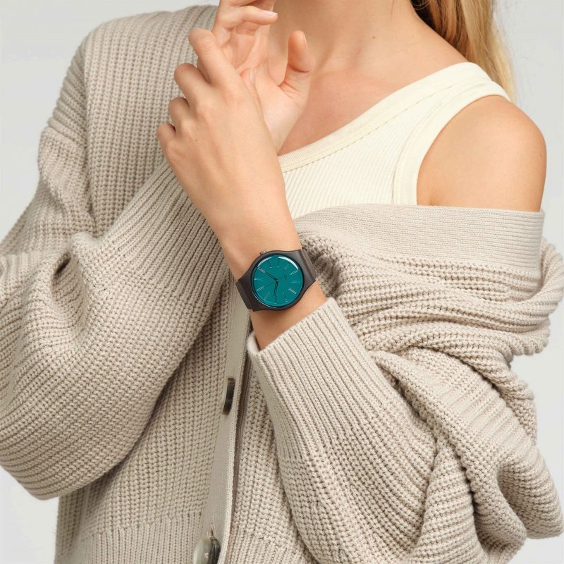 Swatch - Dark Duality - Quadrante Blu - Marrone