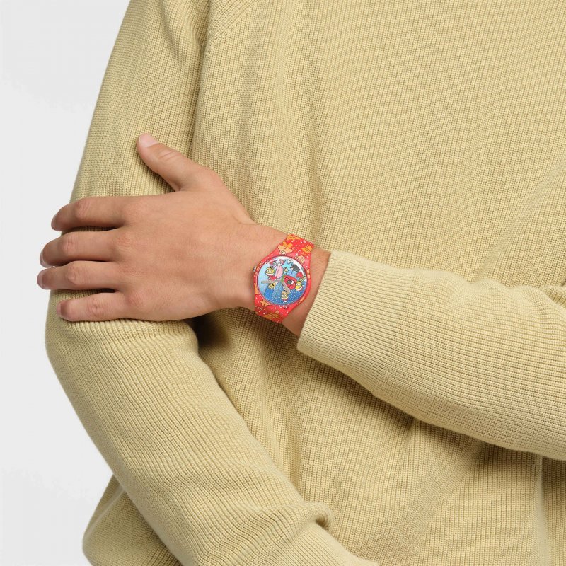 Swatch - Wondrous Winter Wonderland - Collezione Simpsons - Rosso