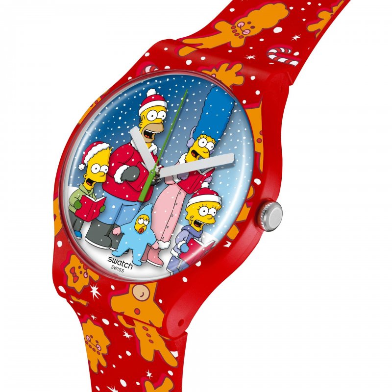 Swatch - Wondrous Winter Wonderland - Collezione Simpsons - Rosso