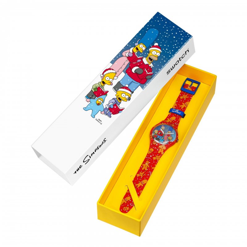 Swatch - Wondrous Winter Wonderland - Collezione Simpsons - Rosso