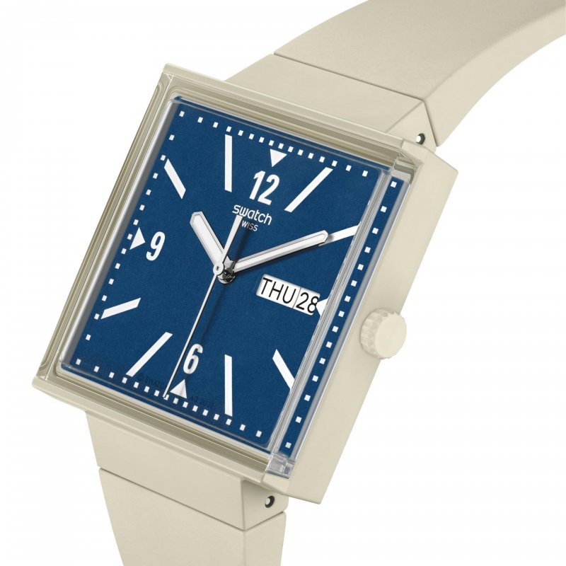 Swatch - What If Beige - Quadrante Blu - Bioceramic
