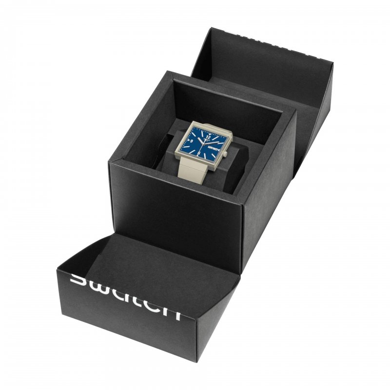 Swatch - What If Beige - Quadrante Blu - Bioceramic